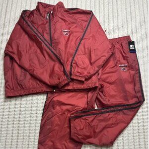 Vtg NWT Starter South Carolina Gamecocks Track Suit 3XL Red Windbreaker Set